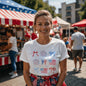 (Almost Gone) Womens Patriotic Coquette 4th July T-Shirt