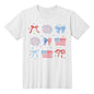 (Almost Gone) Womens Patriotic Coquette 4th July T-Shirt