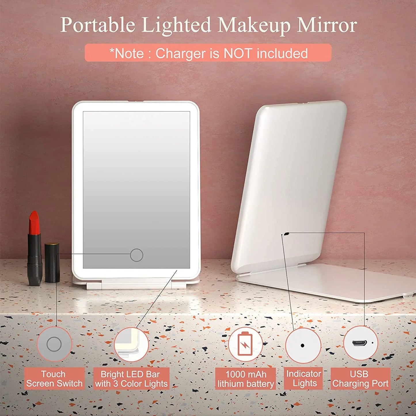 Portable LED Vanity Mirror