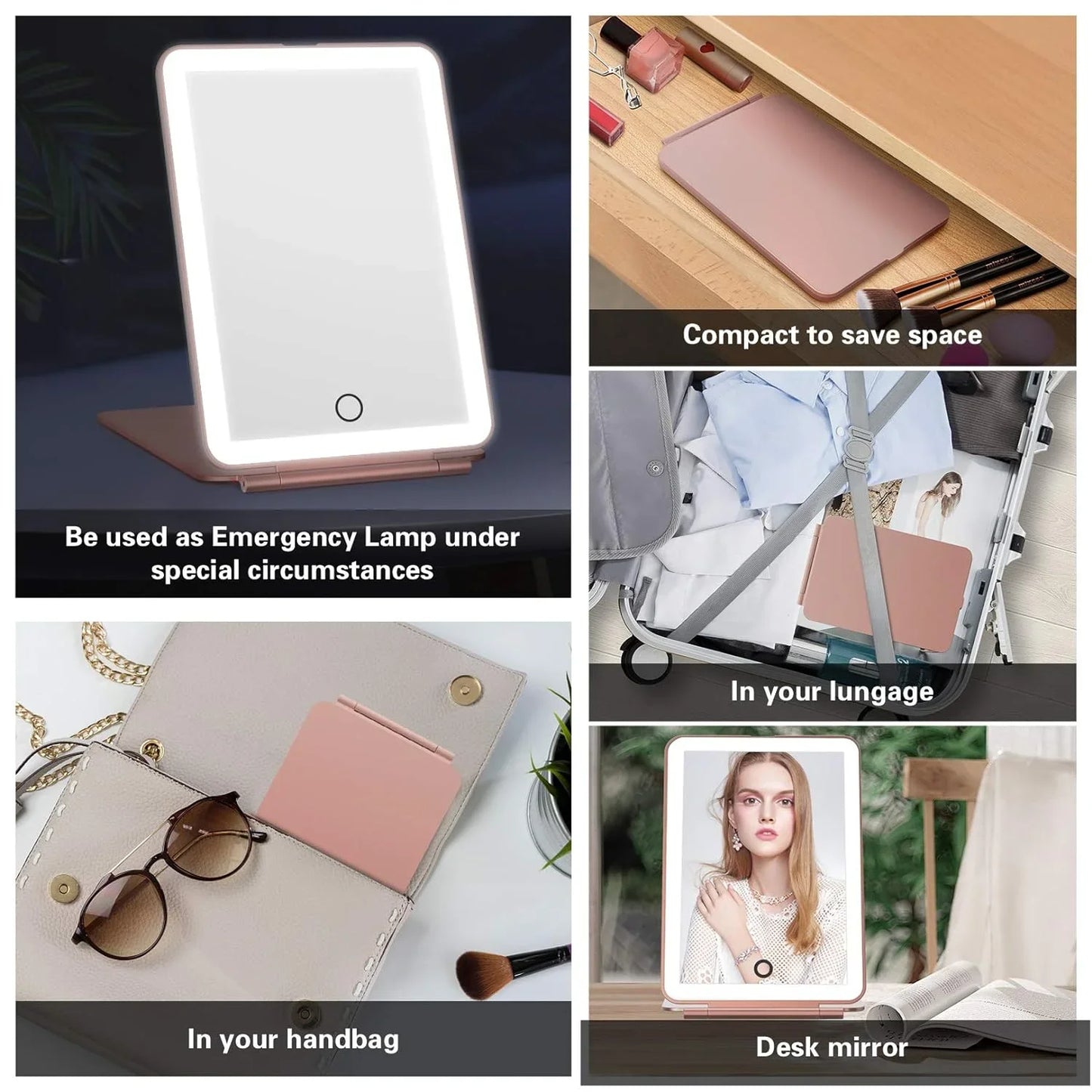 Portable LED Vanity Mirror
