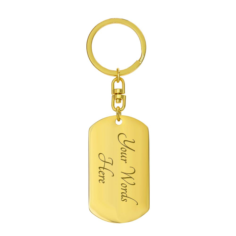 To My Beautiful Daughter Luxury Motivational Message Keychain