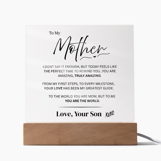 Beautiful Mothers Day Acrylic Message Plaque
