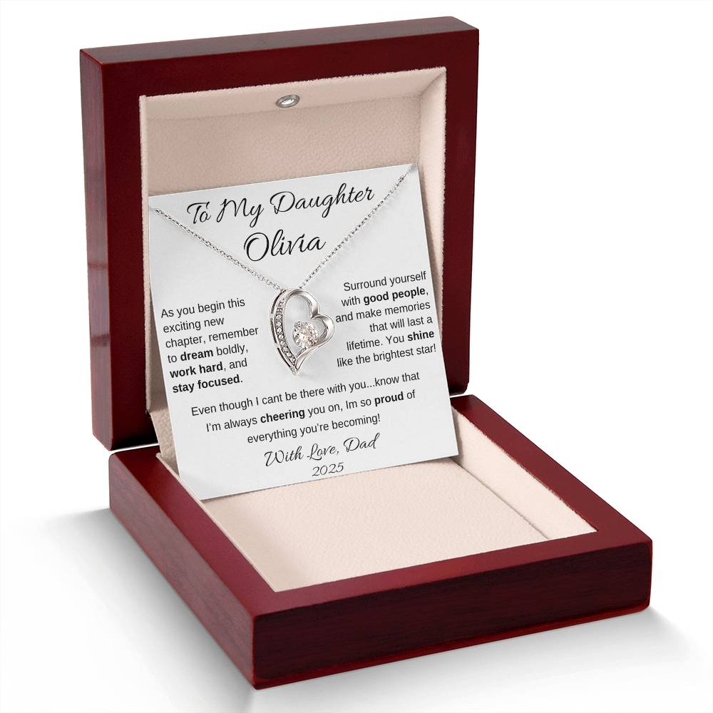 Motivational Necklace Gift for Daughter in Luxury Box