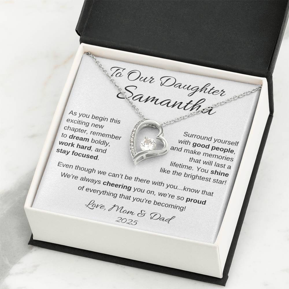 Motivational Necklace Gift for Daughter in Luxury Box