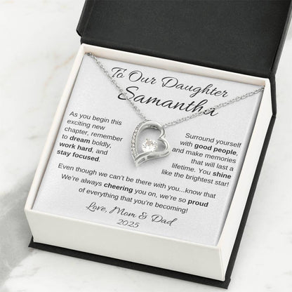 Motivational Necklace Gift for Daughter in Luxury Box