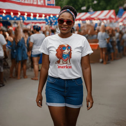 Cavalier King Charles Spaniel Patriotic 4th July T-Shirt