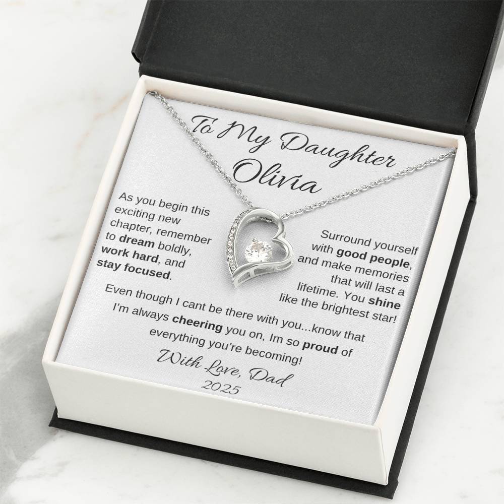 Motivational Necklace Gift for Daughter in Luxury Box