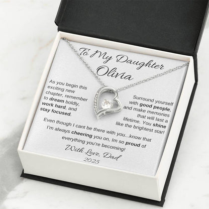 Motivational Necklace Gift for Daughter in Luxury Box