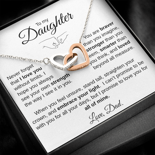 Fist Bump - To My Daughter Necklace #2