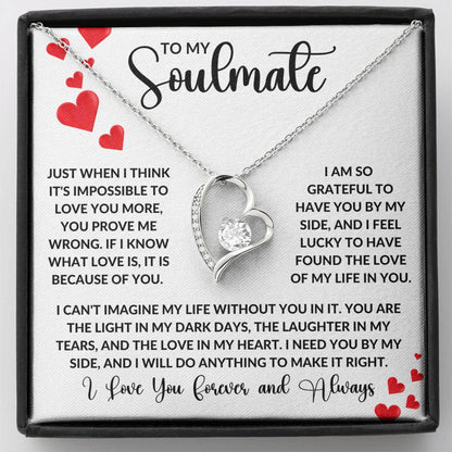 Forever Love Necklace - Hearts Soulmate Design