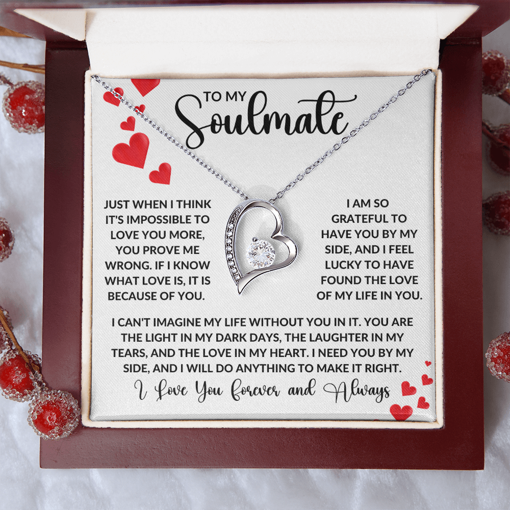 Forever Love Necklace - Hearts Soulmate Design