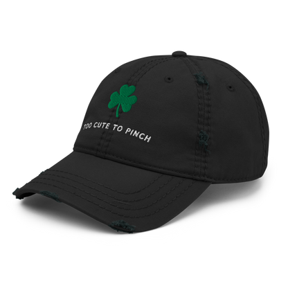 Distressed Dad Cap - "Too Cute To Pinch"