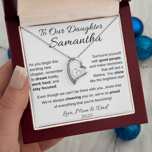 Motivational Necklace Gift for Daughter in Luxury Box